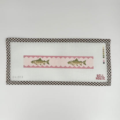 Brown Trout Key Fob - Pink