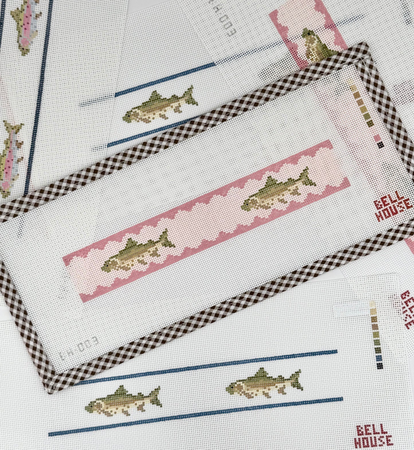 Brown Trout Key Fob - Pink