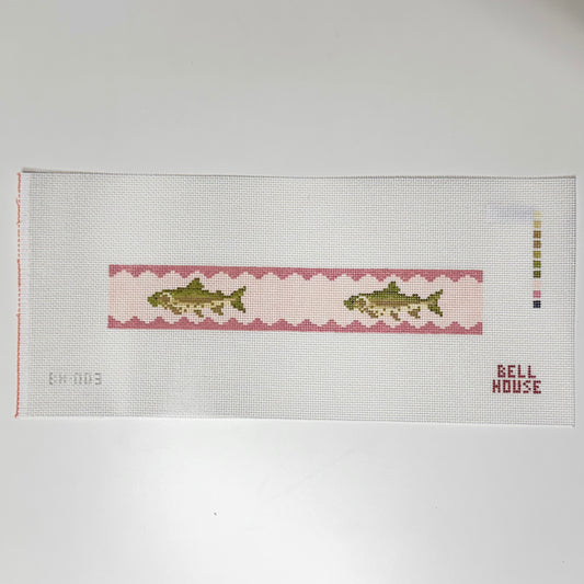 Brown Trout Key Fob - Pink